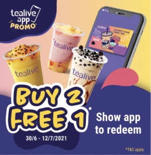 Tealive BUY 2 FREE 1