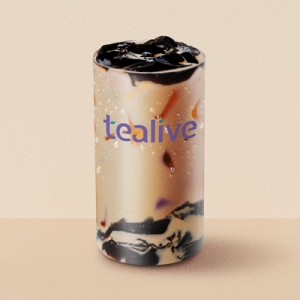 Roasted Milk Tea with Grass Jelly